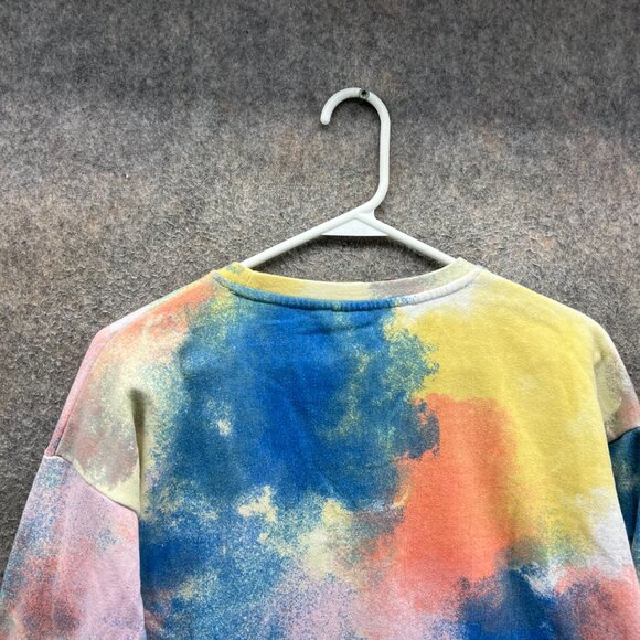 Vans Sweatshirt Womens Small Multicolor Tie Dye Crewneck Off The Wall Graphic - Picture 9 of 10